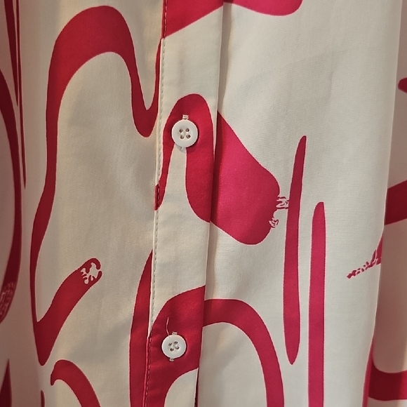 Patrizia Luca Pink and White Patterned Blouse - Picture 3 of 5